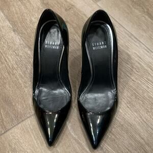 Stuart Weitzman Glossy Black Pumps